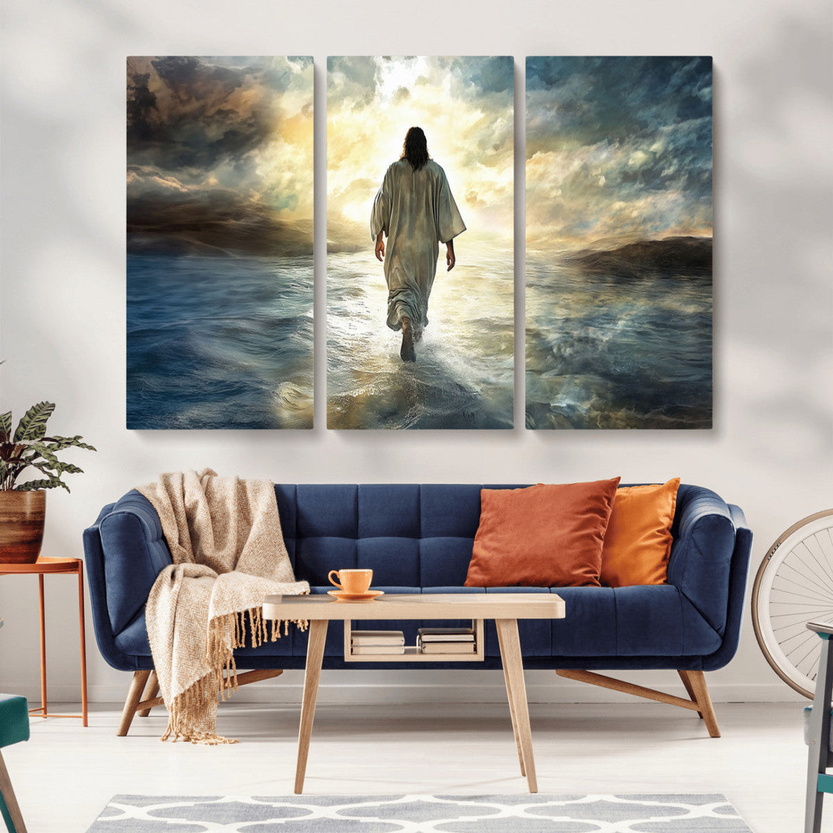 Jesus Walking on Water Wall Art | Canvas Print | Ready to Hang