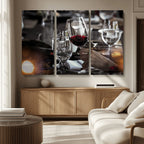 Red Wine and Glass Canvas Print