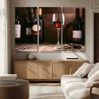 Red Wine and Bottle Canvas Print