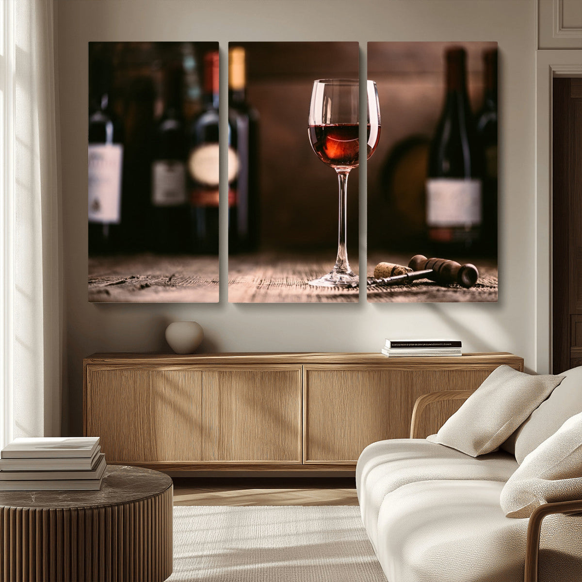 Red Wine and Bottle Canvas Print