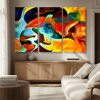 Human Love Figures Abstract Wall Art Canvas Print