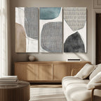 Canvas Print Wall Art Abstract Art Boho, Framed Boho Decor