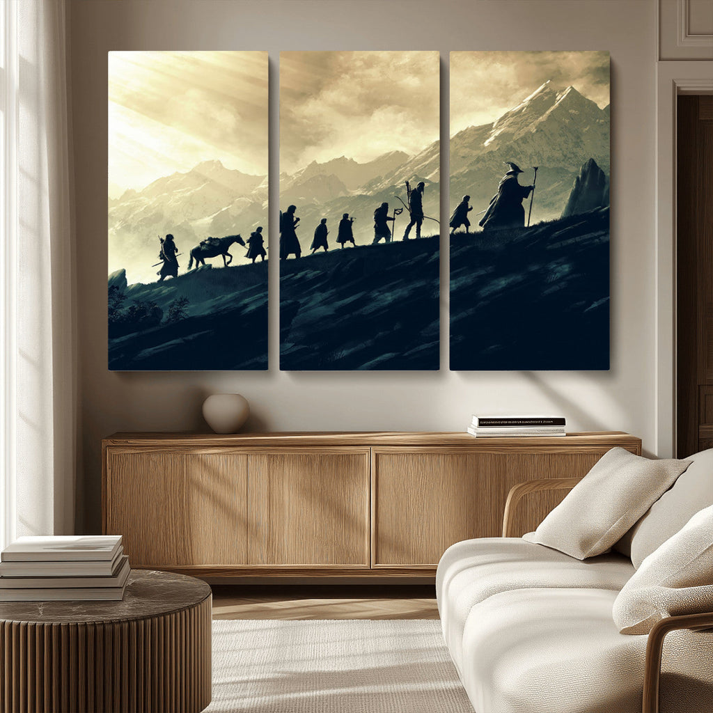 Fellowship Journey Wall Art | Fantasy Adventure Canvas Print
