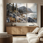 Serene Coastal View of Acadia National Park