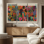 Framed Yayoi Kusama 1986 Wall Art Print | Japanese Wall Art, Wabi Sabi Abstract Landscape