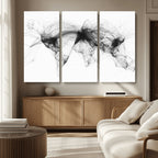Flight Routes Air Traffic Map Canvas Wall Art, World Flight Routes Print