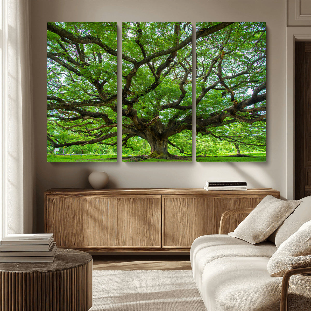 Ancient Tree Wall Art Canvas Print, Framed Sprawling Branches