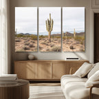 Saguaro Cactus Wall Art | Framed Desert Canvas Artwork