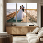 Personalized Custom Photo Wall Art Canvas Print, Unique Picture Design 3 Panel Set