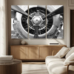 Vintage Airplane Wall Art Canvas Print