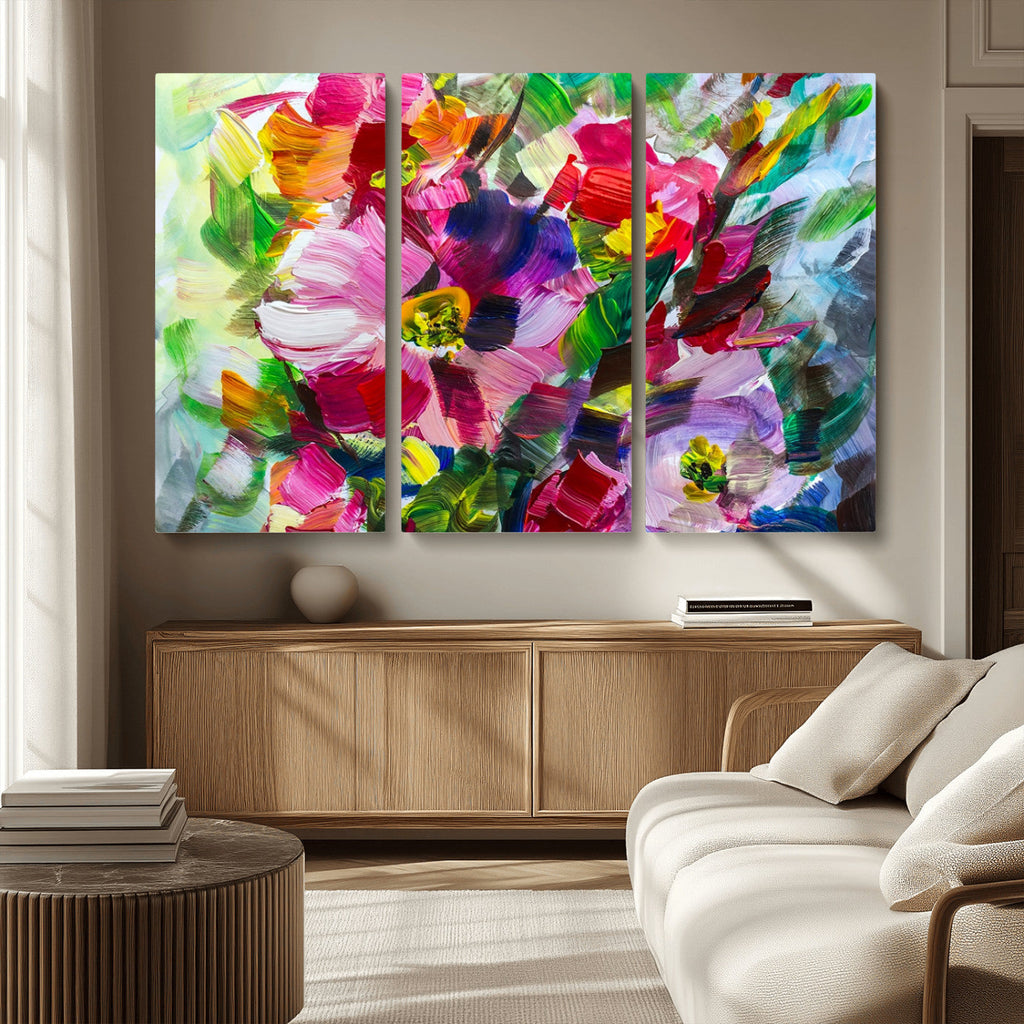 Oil Flower Abstract Canvas Print