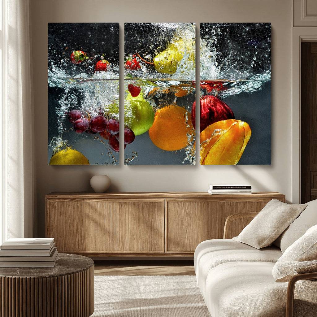 Kitchen Vegetables World Wall Art Canvas Print