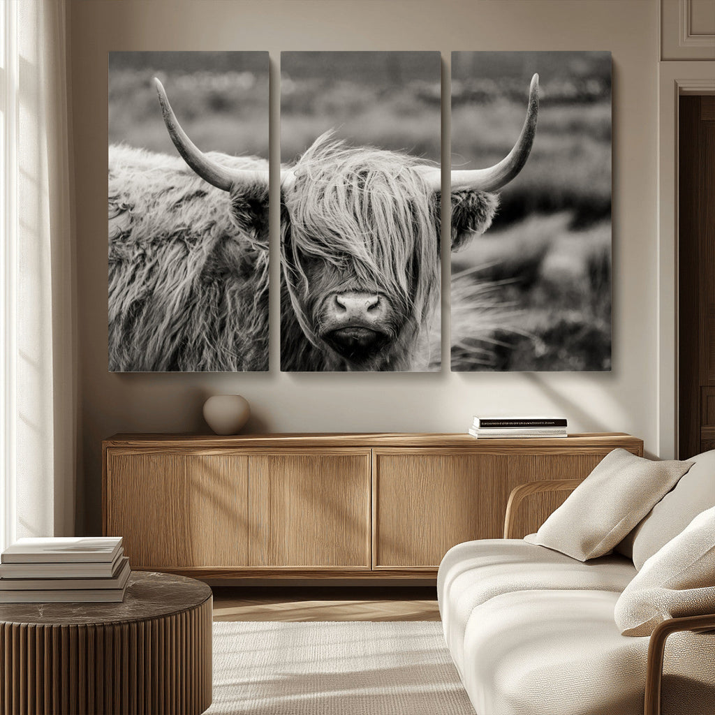 Cow Focus Canvas Wall Art Print