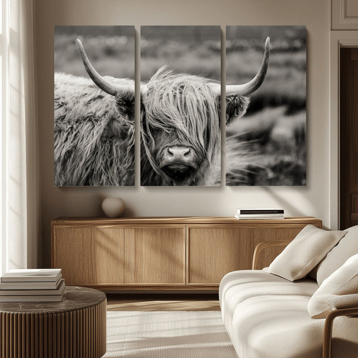 Cow Focus Canvas Wall Art Print