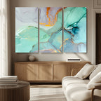 Colorful Marble Fluid Effect Canvas Wall Art Print