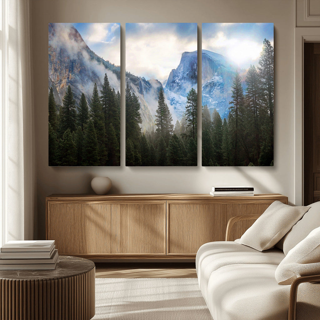 Half Dome Yosemite California Wall Art Canvas Print El Capitan
