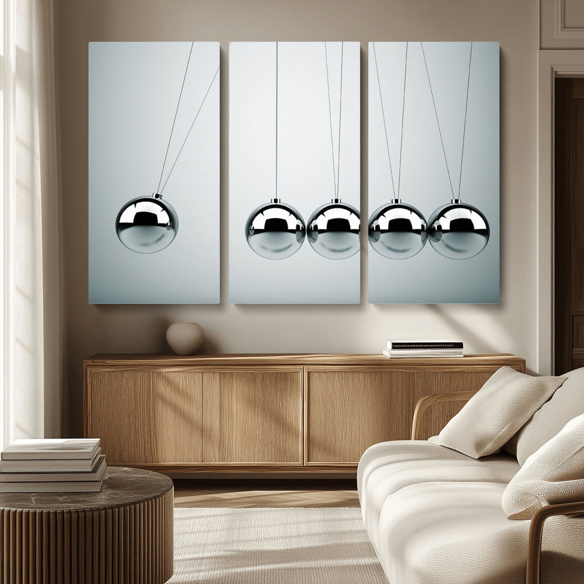 Newton's Cradle Wall Art Canvas Print | Framed Newton Cradle Wall Art