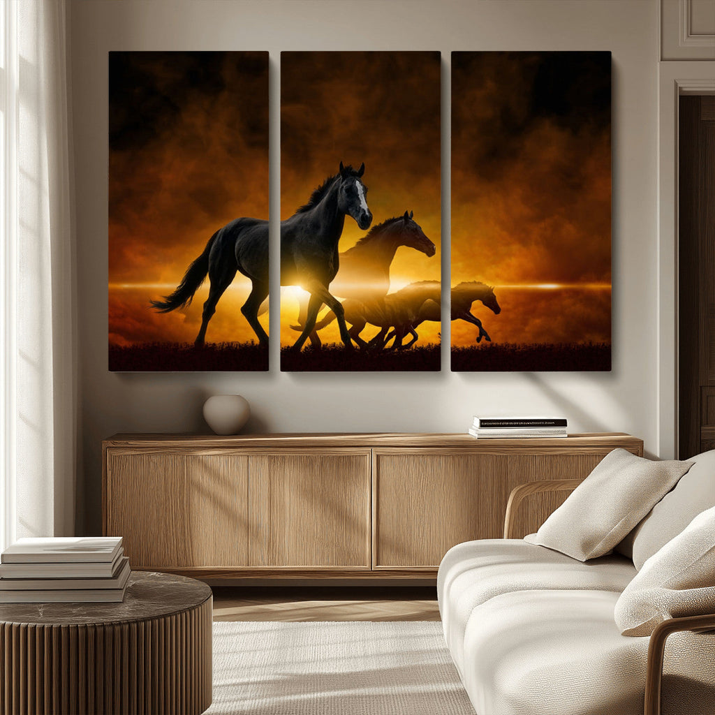 Horse Wall Art Canvas Print, Multi Panel Animal Canvas Print