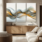 Abstract Wave Canvas Wall Art | Fluid Contemporary Elegance in Motion