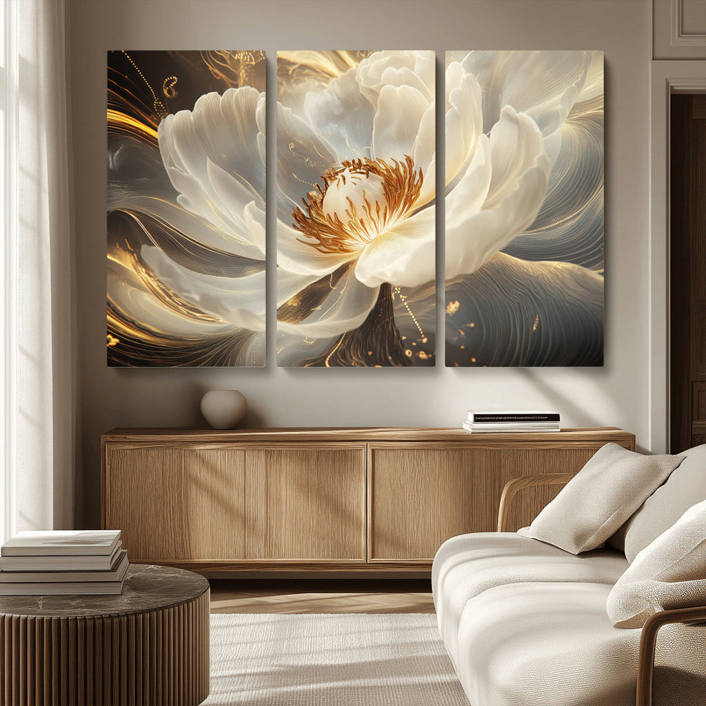 Abstract Floral Wall Art Canvas Print