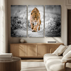 Jaguar Wall Art Canvas Print, Majestic Big Cat in Focused Pursuit