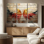 Abstract Angel Wings Canvas Wall Art, Modern Angelic Wings Decor, Framed and Ready to Hang