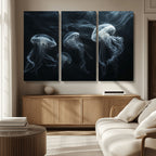 Jellyfish Wall Art Canvas Print, Elegant Wall Decor