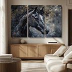 Large Abstract Horse Wall Art Canvas Print, Farmhouse Wall Art