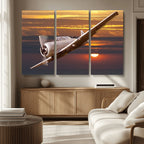 Old War Plane Wall Art Canvas Print