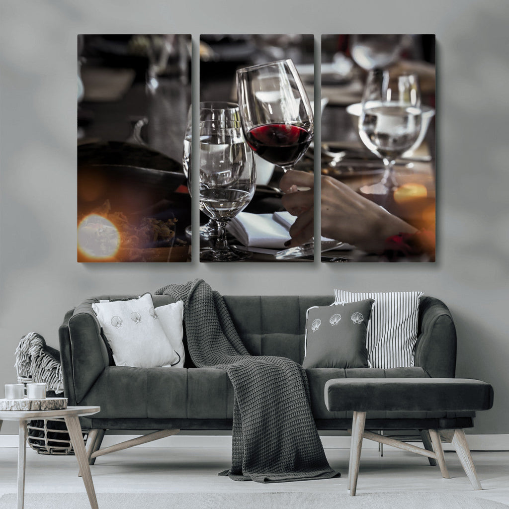 Red Wine and Glass Canvas Print