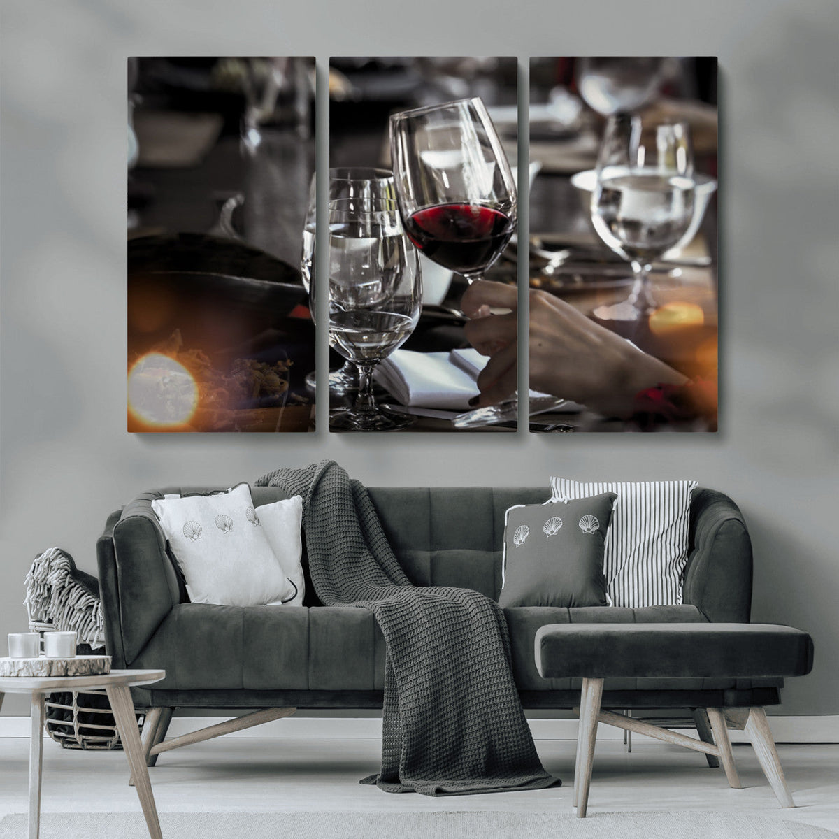 Red Wine and Glass Canvas Print