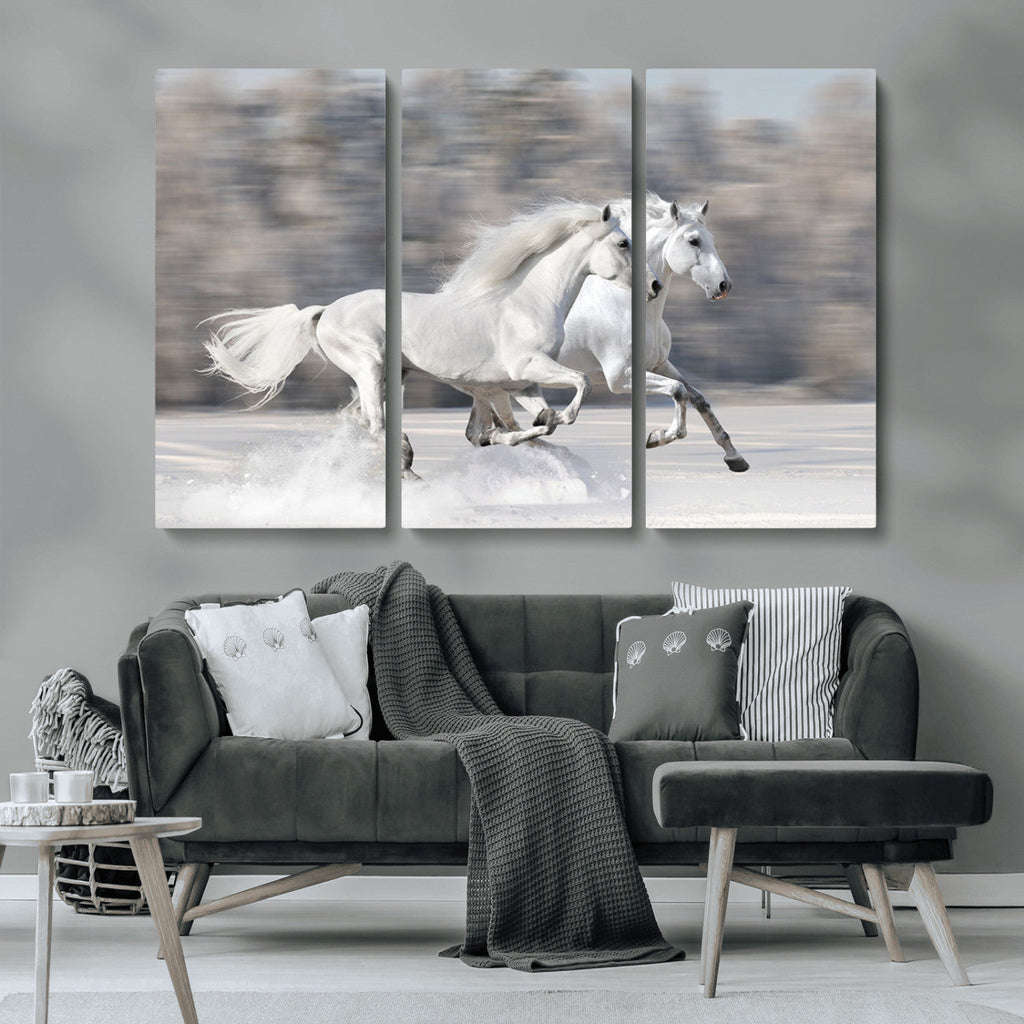 The White Horses Wall Art, Framed White Horses Wall Art