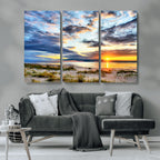 Sunset On The Ocean Wall Art Canvas Print