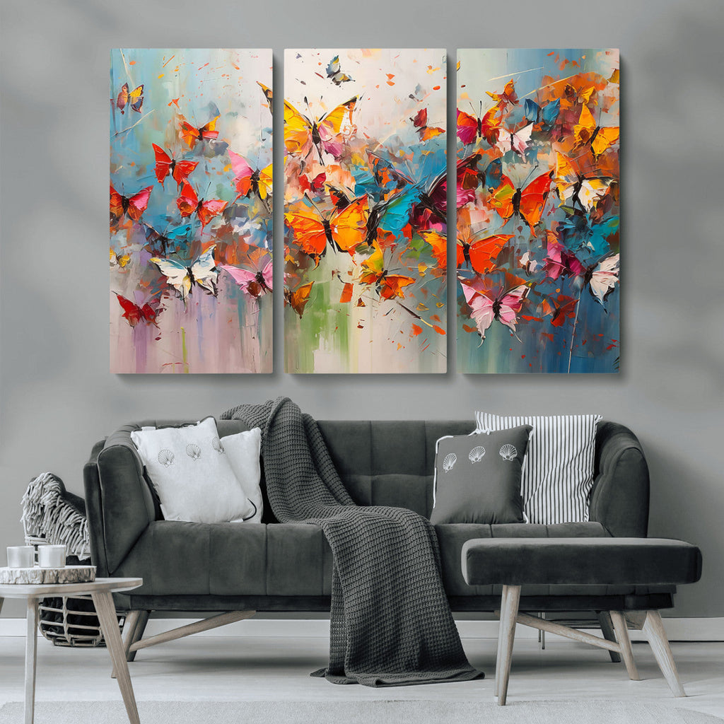 Abstract Butterfly Wall Art Canvas Print
