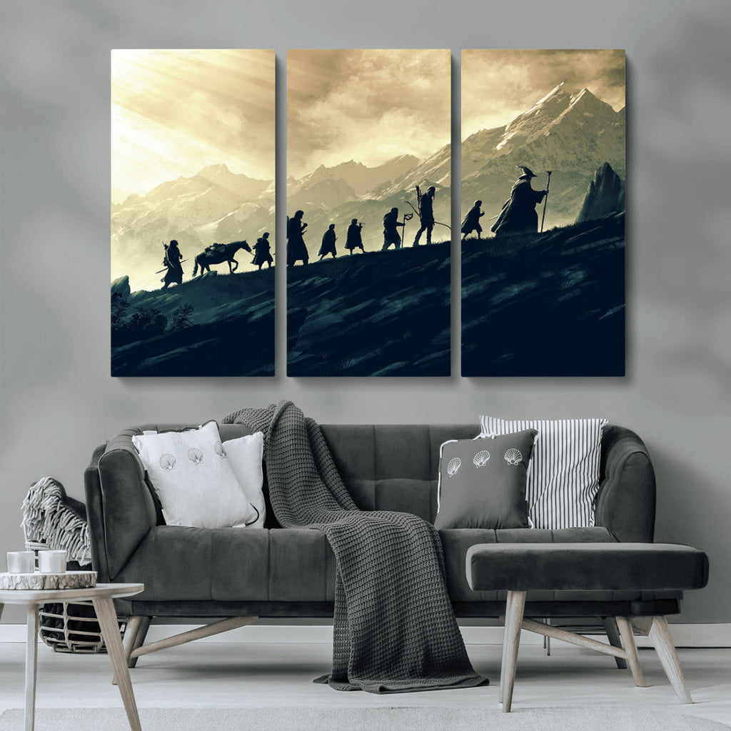 Fellowship Journey Wall Art | Fantasy Adventure Canvas Print