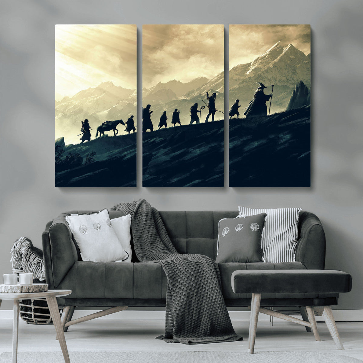 Fellowship Journey Wall Art | Fantasy Adventure Canvas Print