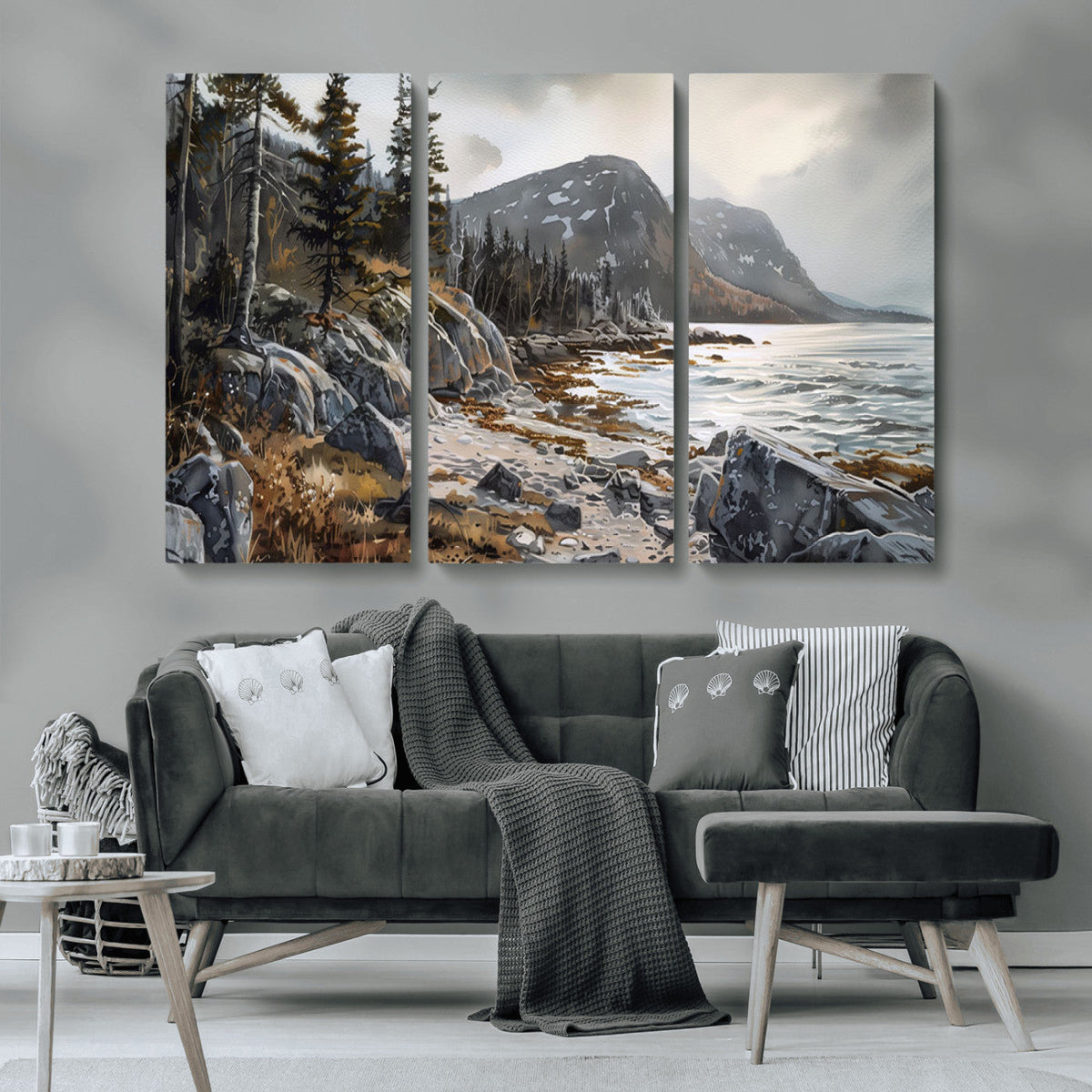 Serene Coastal View of Acadia National Park