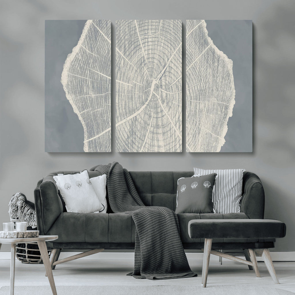 Abstract Tree Ring Wall Art Canvas Print, Framed and Ready to Hang