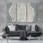 Abstract Tree Ring Wall Art Canvas Print, Framed and Ready to Hang