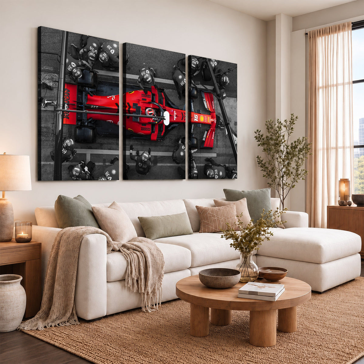 Ferrari Pit Stop Canvas Wall Art | Precision and Speed