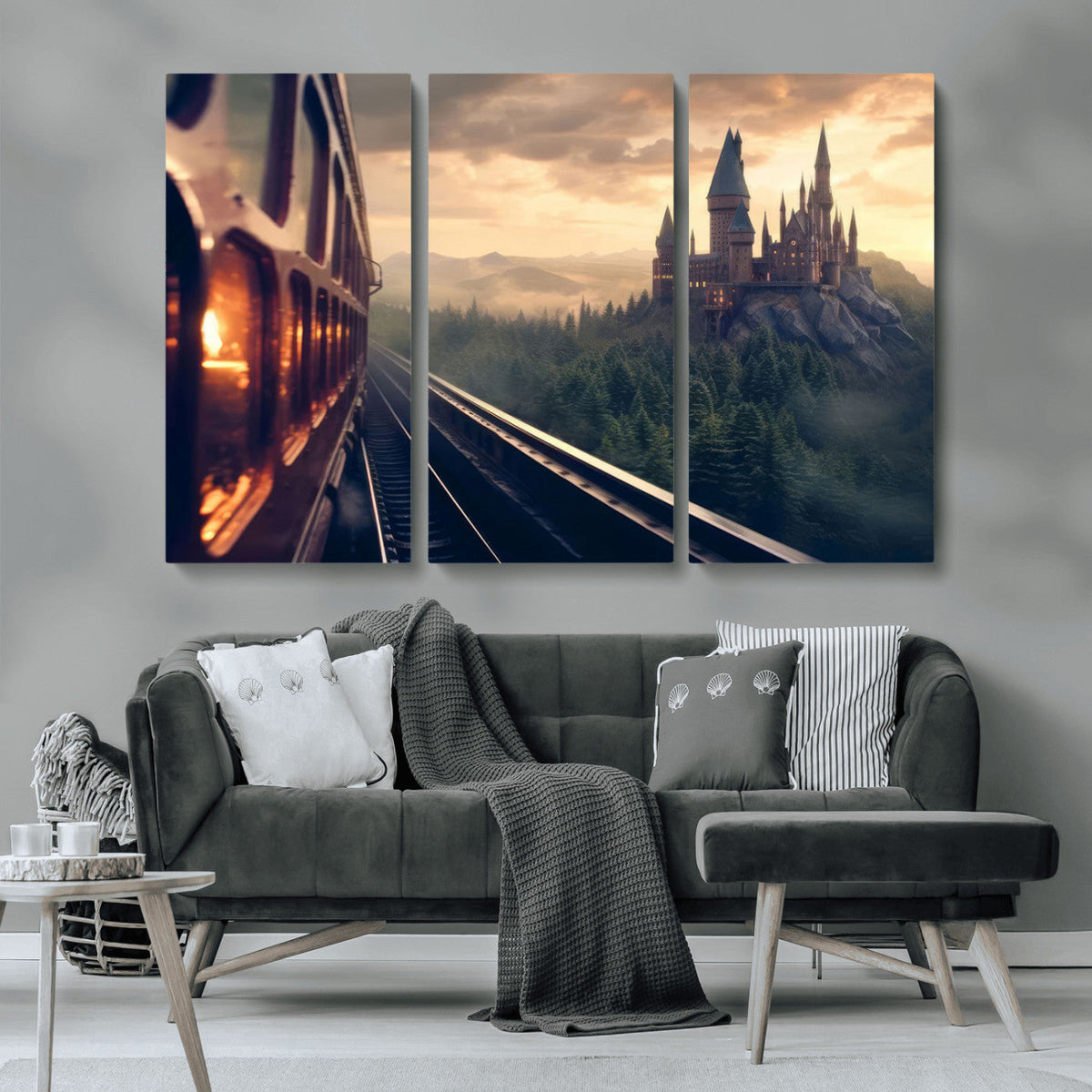Harry Castle Wall Art Canvas Print, Wizard School Wall Art