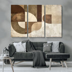 Wabi Sabi Geometric Wall Art | Abstract Modern Minimalist Canvas Print