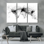 Abstract World Map Wall Art | Framed Geometric Line Canvas