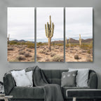 Saguaro Cactus Wall Art | Framed Desert Canvas Artwork