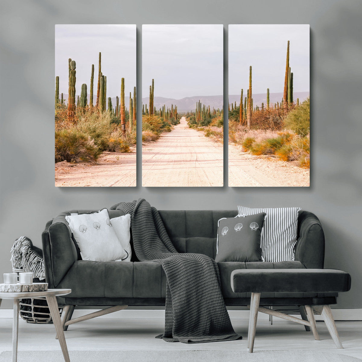 Desert Cactus Wall Art | Framed Southwestern Canvas Artwork