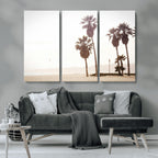 Coastal Light Wall Art Canvas Print, Framed Relaxing Shoreline Art, Minimalist Ocean Tropical Decor