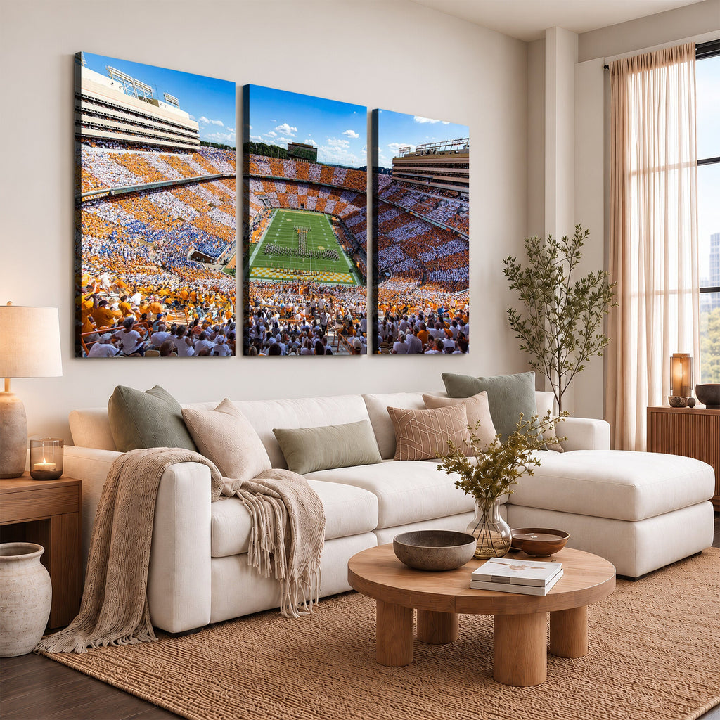 Tennessee Neyland Stadium Wall Art, Sports Arena Canvas, Framed and Ready to Hang