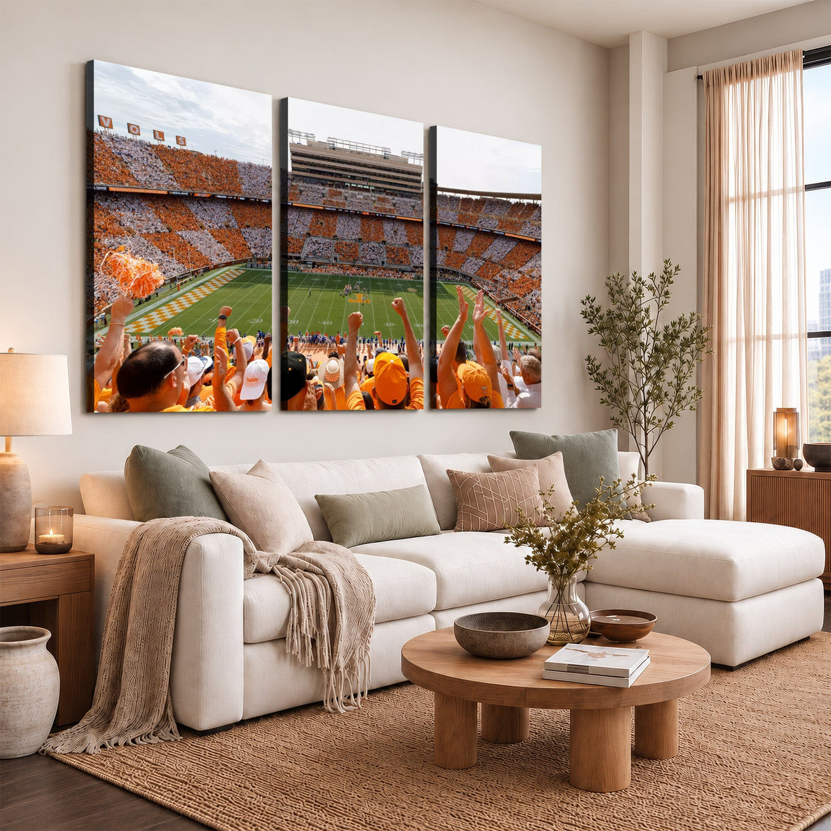 Tennessee Neyland Stadium Wall Art, Sports Arena Canvas, Home Bar Wall Decor