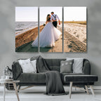 Personalized Custom Photo Wall Art Canvas Print, Unique Picture Design 3 Panel Set