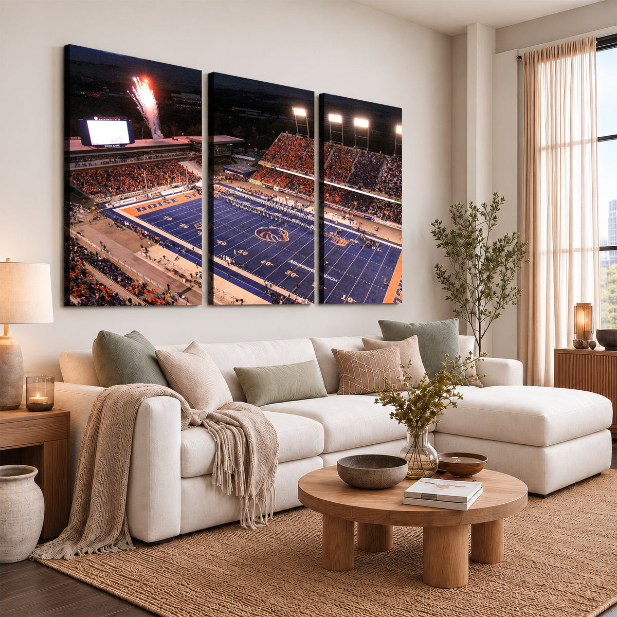Boise State Broncos Albertsons Stadium Wall Art Canvas Print